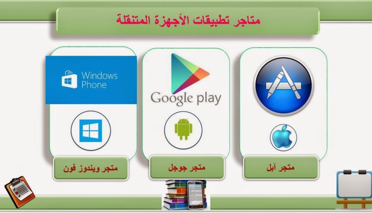 متاجر تطبيقات الاجهزة الذكية